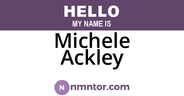 Michele Ackley