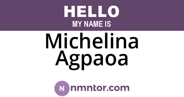 Michelina Agpaoa