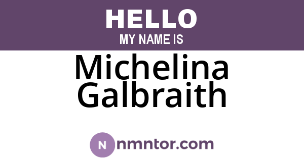 Michelina Galbraith