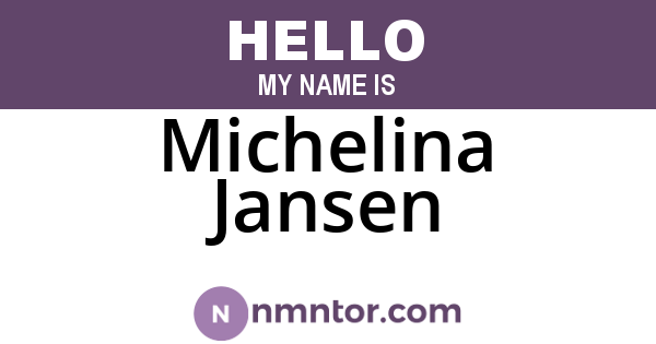 Michelina Jansen