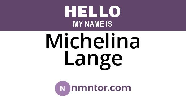 Michelina Lange