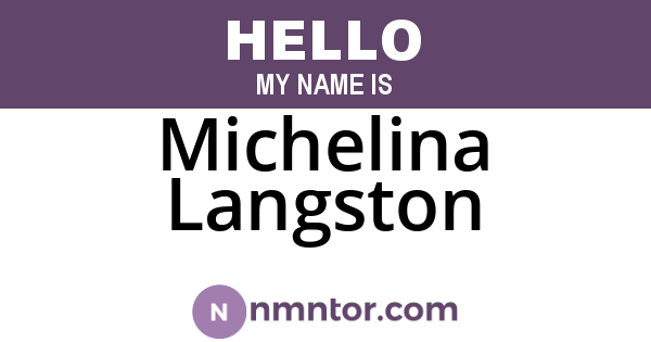Michelina Langston