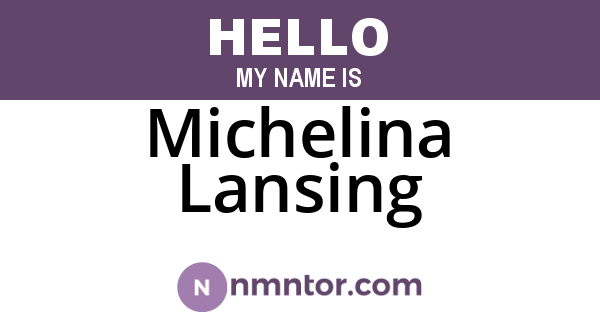 Michelina Lansing