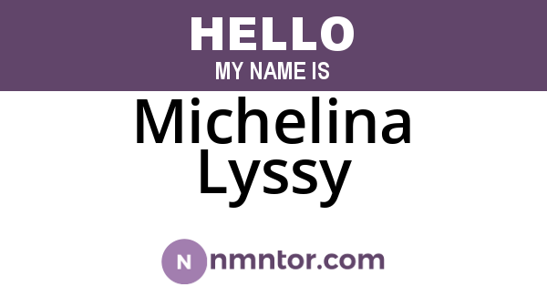 Michelina Lyssy