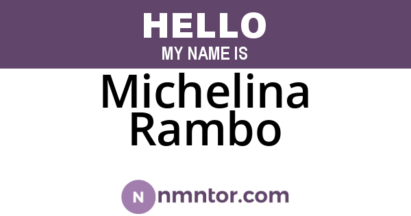 Michelina Rambo