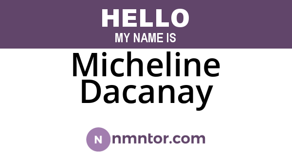 Micheline Dacanay