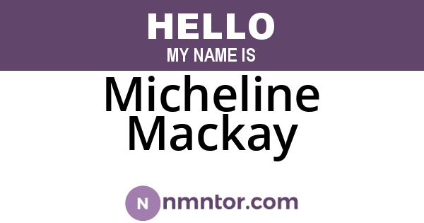 Micheline Mackay