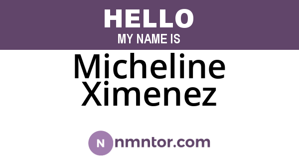 Micheline Ximenez