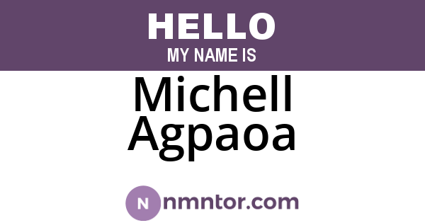 Michell Agpaoa