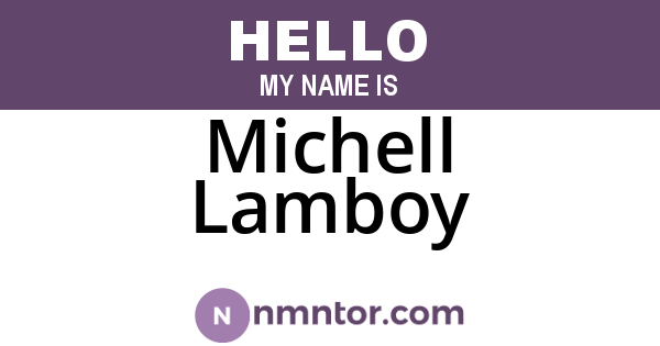 Michell Lamboy