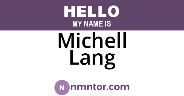 Michell Lang
