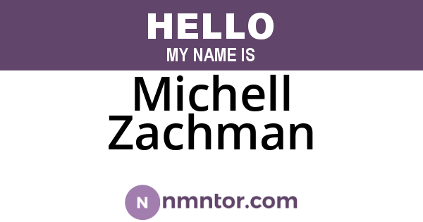 Michell Zachman