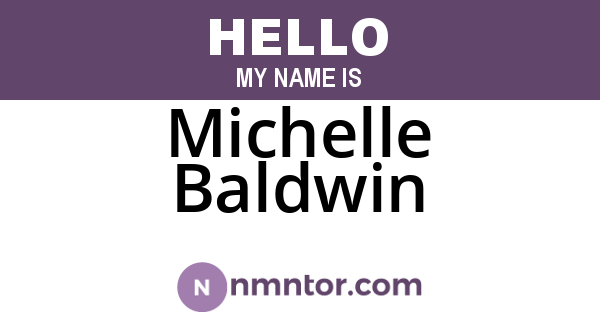 Michelle Baldwin