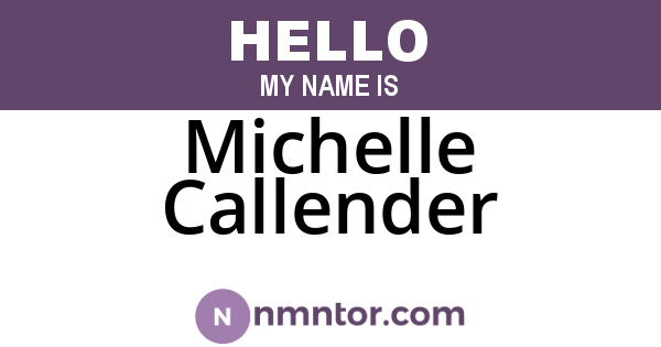 Michelle Callender