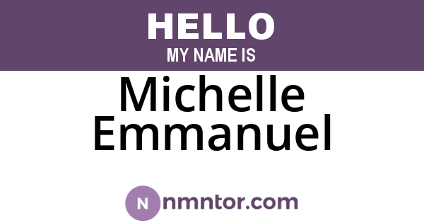 Michelle Emmanuel