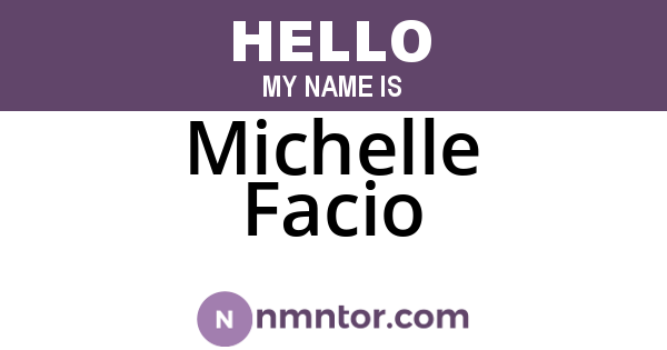 Michelle Facio