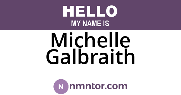 Michelle Galbraith