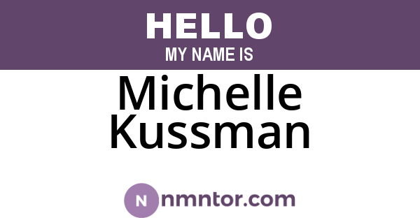 Michelle Kussman