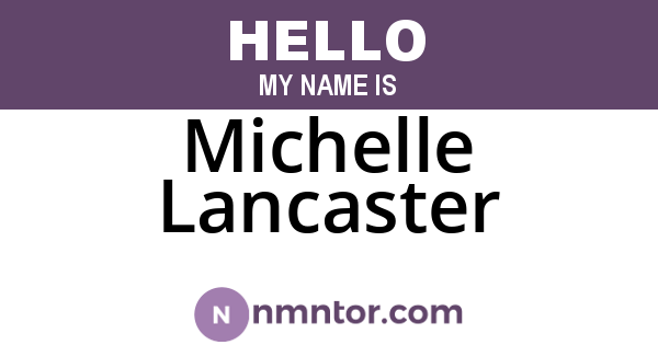 Michelle Lancaster