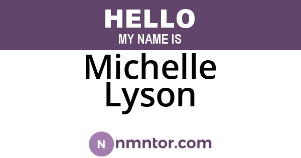 Michelle Lyson