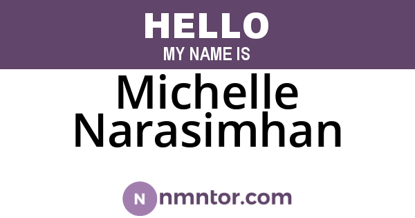 Michelle Narasimhan