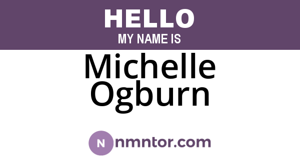 Michelle Ogburn