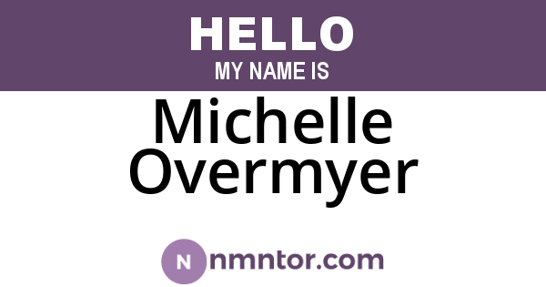 Michelle Overmyer