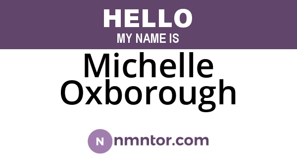 Michelle Oxborough