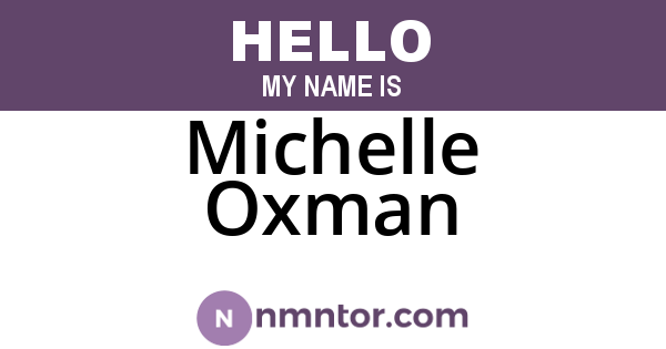 Michelle Oxman