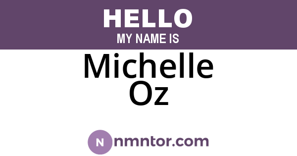 Michelle Oz