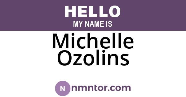 Michelle Ozolins