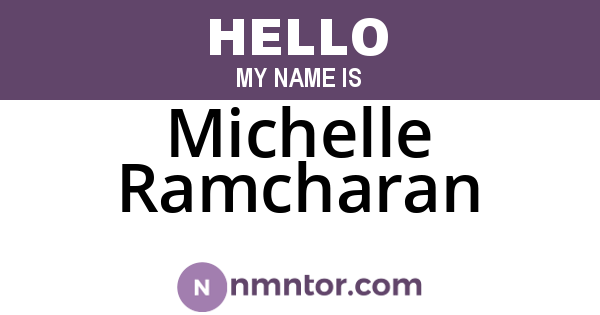 Michelle Ramcharan