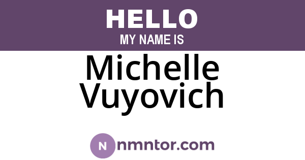Michelle Vuyovich