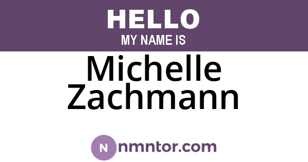 Michelle Zachmann