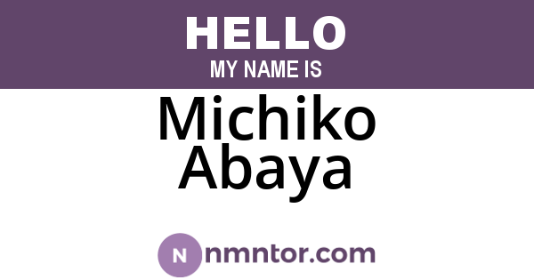 Michiko Abaya