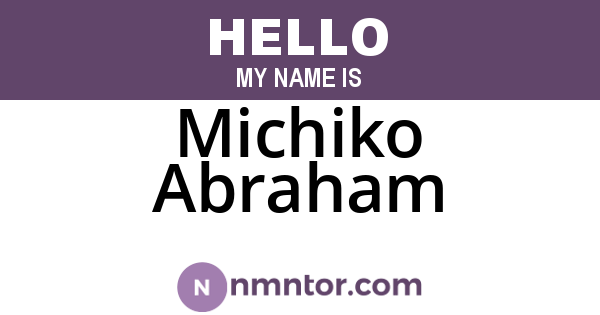 Michiko Abraham