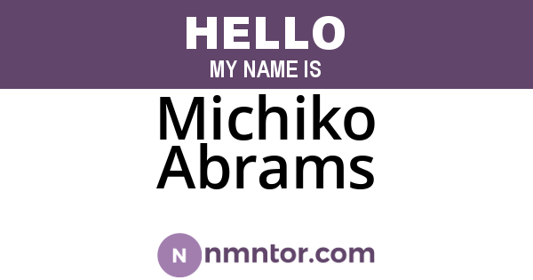 Michiko Abrams