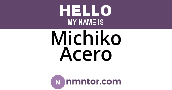 Michiko Acero