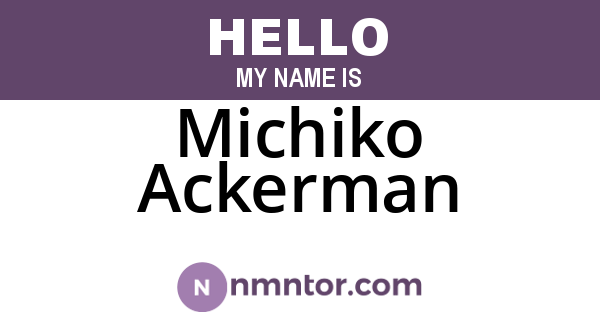 Michiko Ackerman