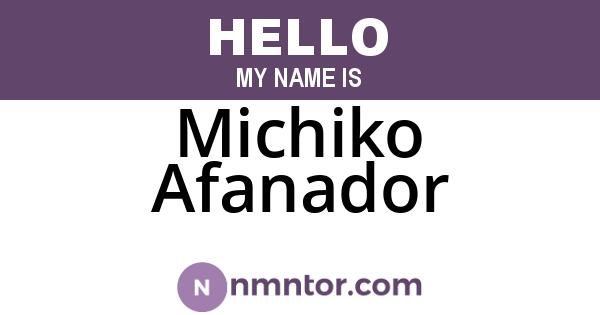 Michiko Afanador
