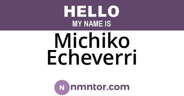 Michiko Echeverri