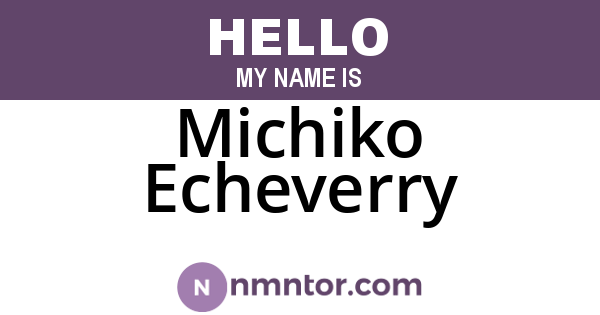 Michiko Echeverry