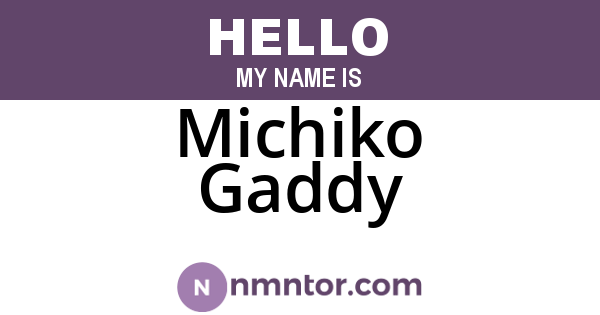 Michiko Gaddy