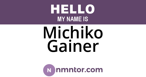 Michiko Gainer