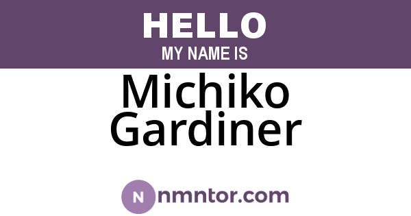 Michiko Gardiner
