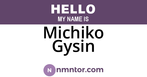 Michiko Gysin