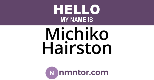 Michiko Hairston