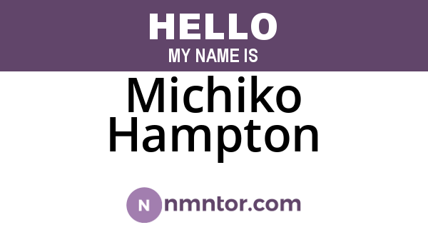 Michiko Hampton