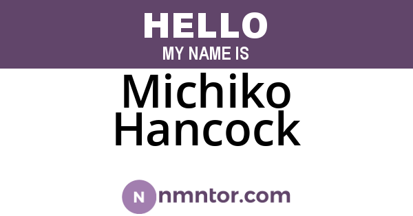 Michiko Hancock