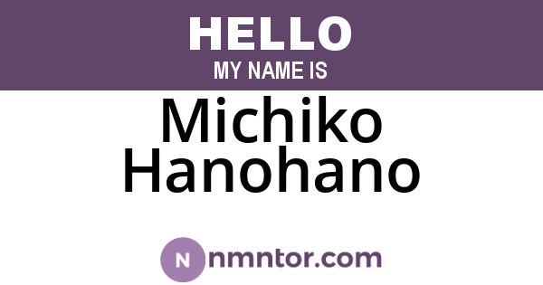 Michiko Hanohano